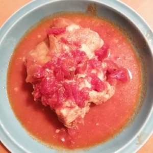 柔らか鶏むねのトマト煮【130kcal脂0.9g】